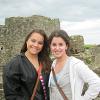at an ancient castle in Wales.
